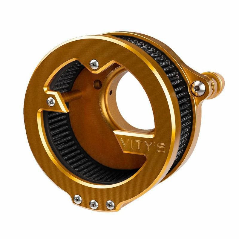 M8 ツーリング ソフテイル Massive エアクリーナー ゴールド 3