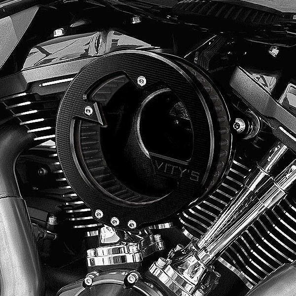 ハーレー ツインカム 電子制御スロットル用 Massive エアクリーナー ブラック Vitys Design（ビティズデザイン）