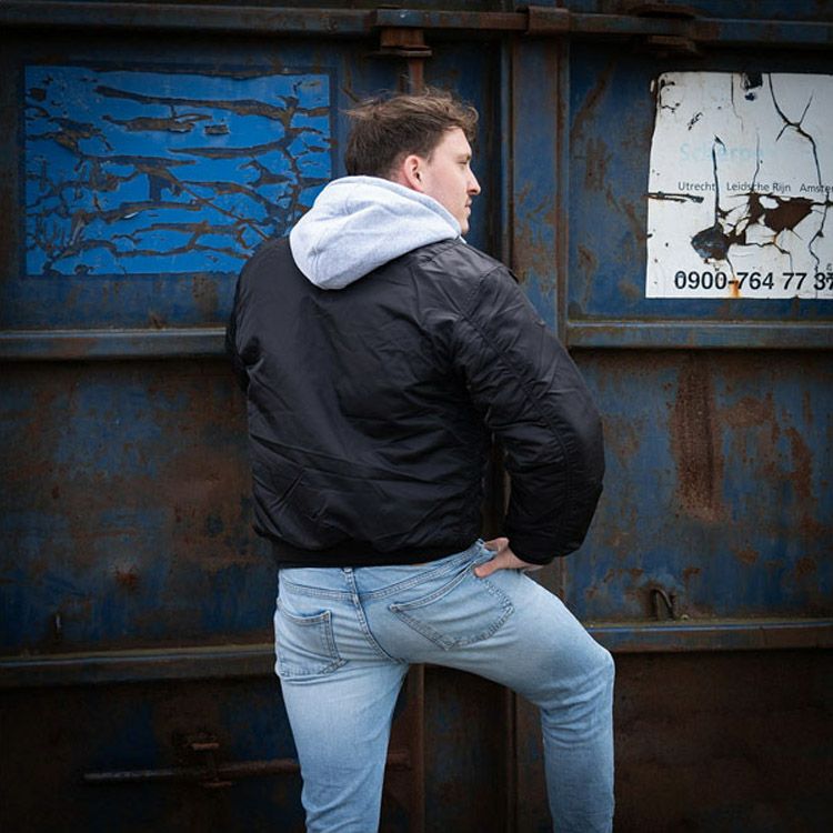  MA-1 フード付 ボンバージャケット6