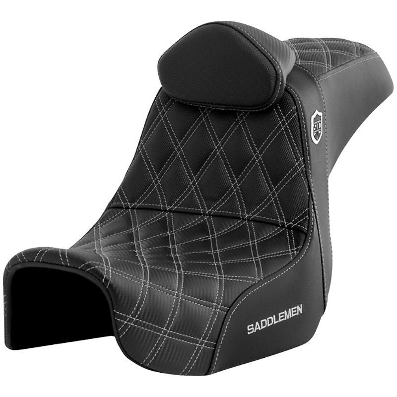 サンディエゴカスタムズ ダイナ プロシリーズ・パフォーマンスシート ライダーバックレスト付 (シルバー)