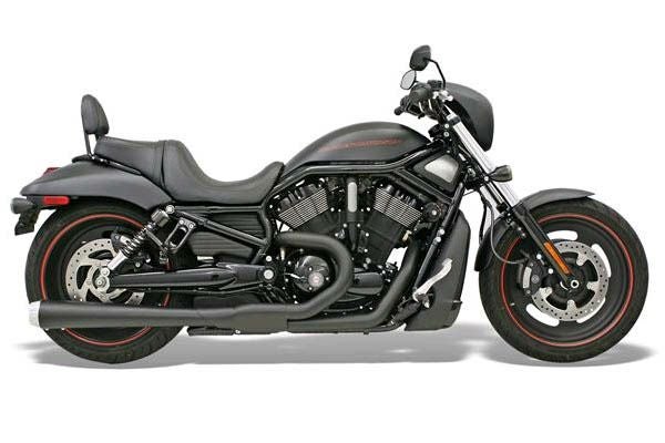 バッサーニ(Bassani) 　2in1マフラー　'07-'11VRSC用 ブラック-01