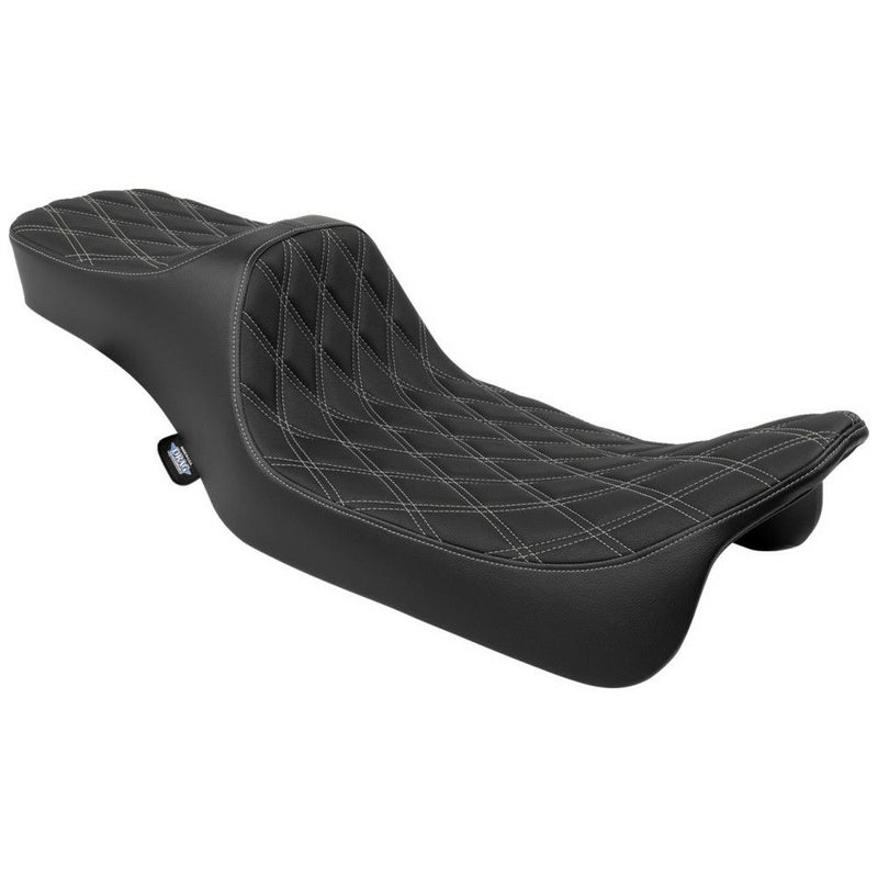 Drag Specialties PredatorⅢエクステンドシート ダブルダイアモンドxシルバーステッチ 【ツーリング】