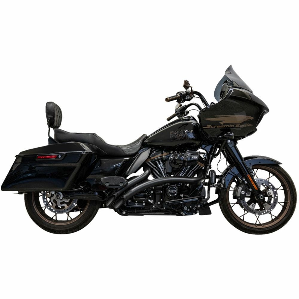  M8ツーリング Radial　Sweepers マフラー ブラック/ブラックシールド BASSANI 