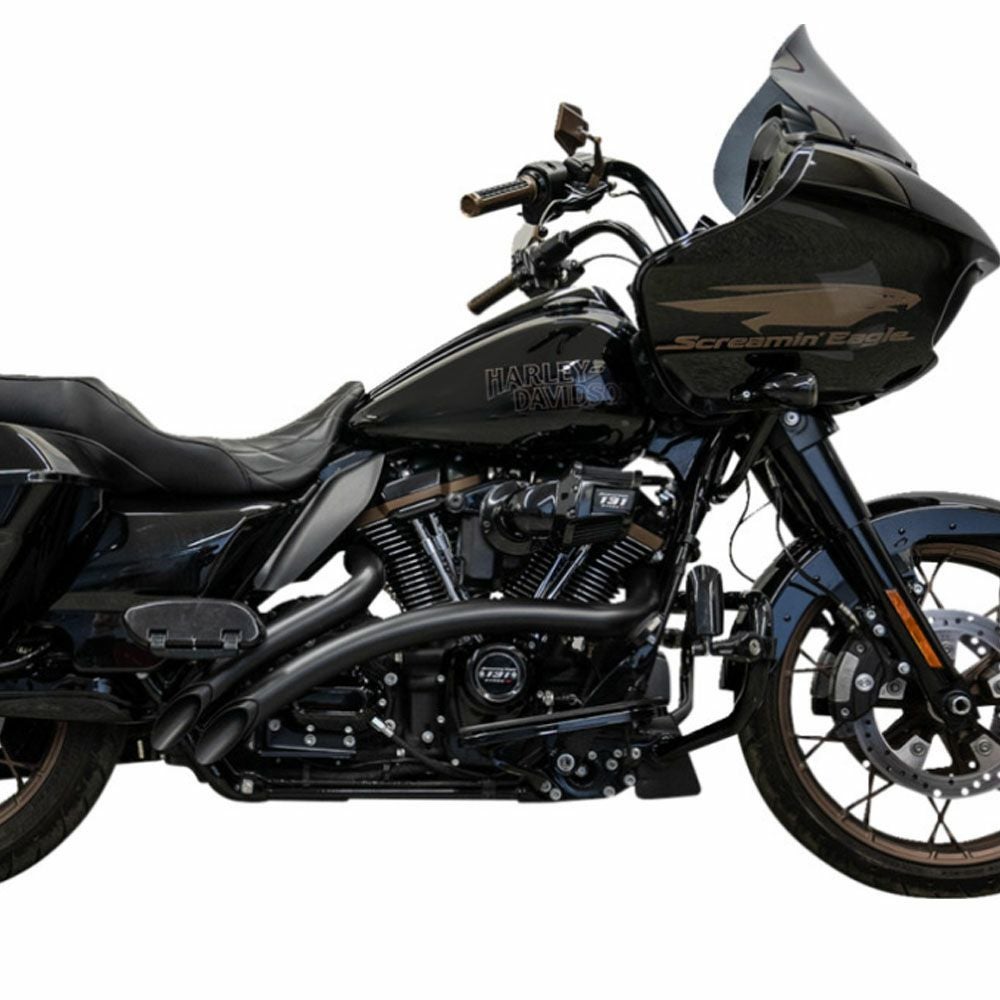  M8ツーリング Radial　Sweepers マフラー ブラック/ブラックシールド BASSANI 