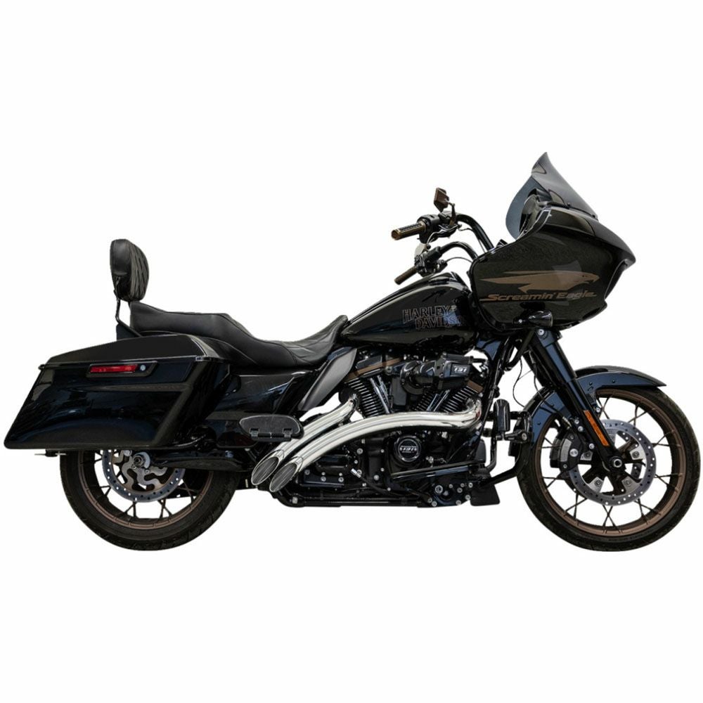 M8ツーリング Radial　Sweepers マフラー クローム/ クロームシールド BASSANI 