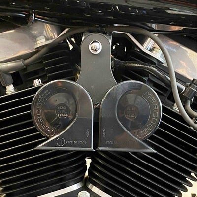 Covingtons ビレット・アルミニウム・ホーン ブラック |ハーレーパーツ 