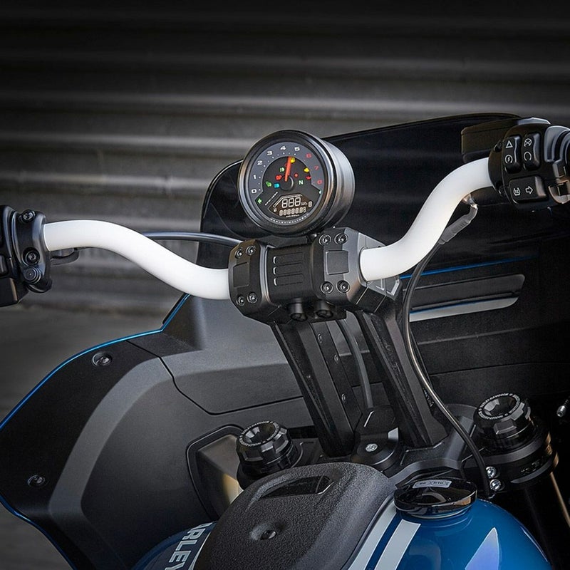 M8 ローライダーS クラブスタイル メーターマウント付 8.5インチプルバックライザー