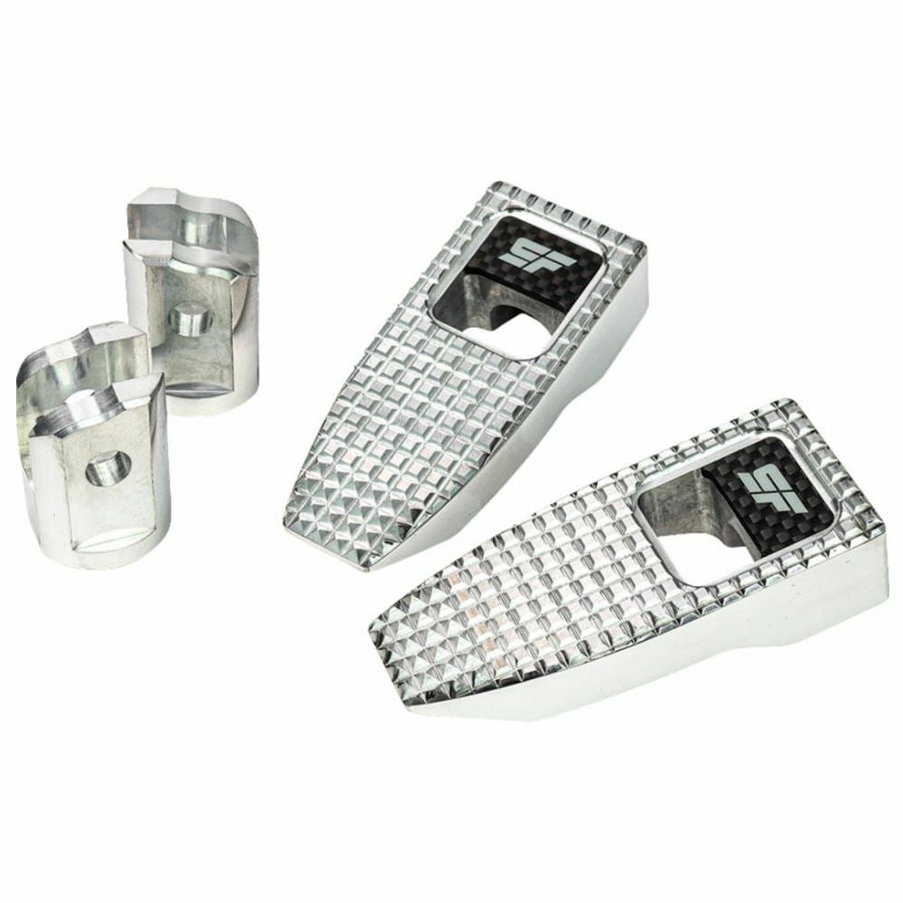 SLYFOX スピード フットペグ ライダー側 (クローム) M8 ソフテイル、スポーツスターS、ナイトスター 