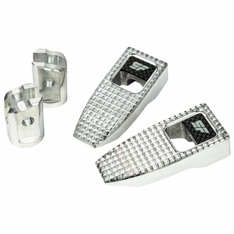 SLYFOX スピード フットペグ ライダー側 (クローム) M8 ソフテイル、スポーツスターS、ナイトスター 