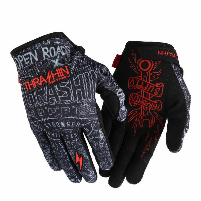  スラッシンサプライ(THRASHIN SUPPLY) ステルスグローブ ハンマー グレー/レッド 