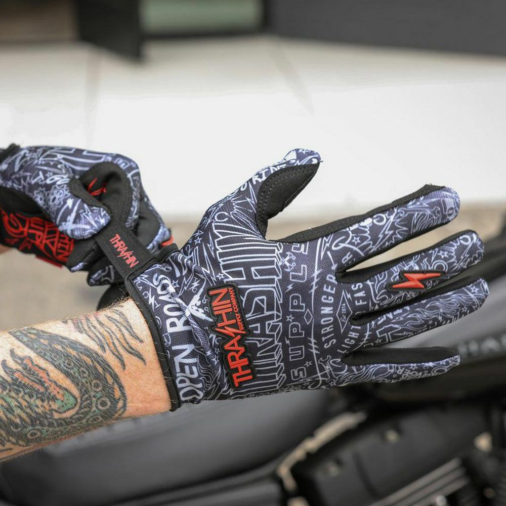  スラッシンサプライ(THRASHIN SUPPLY) ステルスグローブ ハンマー グレー/レッド 