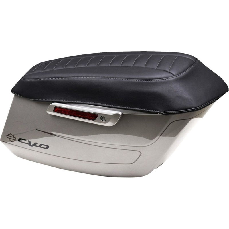 2024以降 ツーリング デラックス・サドルバッグリッドカバー (ブラック/ガンメタルステッチ)