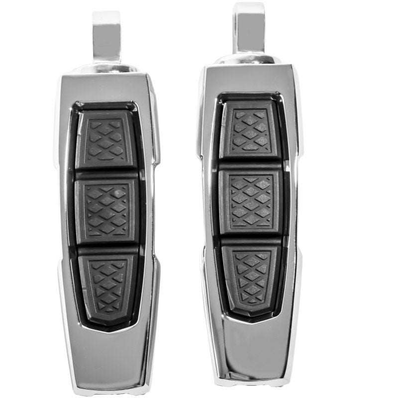 スポーツスター、ダイナ、ソフテイル エニグマ フットペグ (クローム)