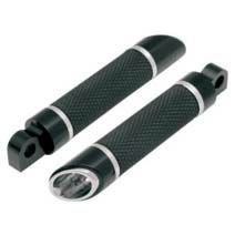 Drag Specialties　ツインスラッシュ・フットペグ　ブラック-01