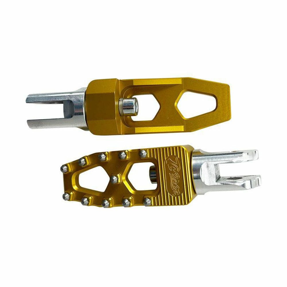  M8 ソフテイル、スポーツスターS、ナイトスター プロシリーズ MX ライト ライダー フットペグ ゴールド TC Bros 