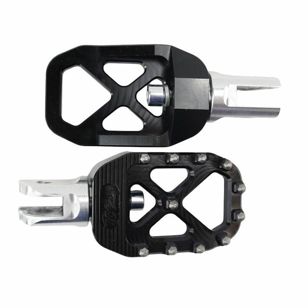  M8 ソフテイル、スポーツスターS、ナイトスター プロシリーズ MX ライダー フットペグ ブラック TC Bros 