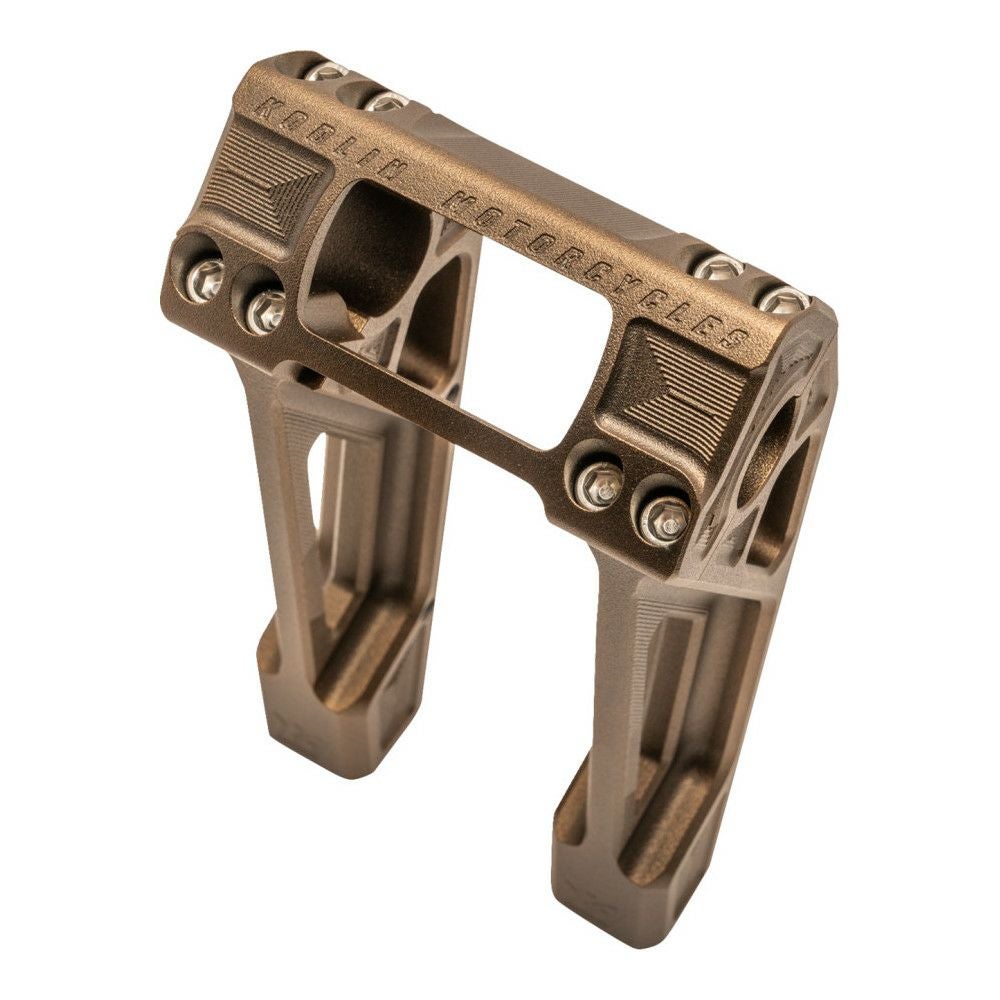 ハーレー M8ソフテイル ファストバックライザー(デジタルメーター用) 10インチ ブロンズ KODLIN