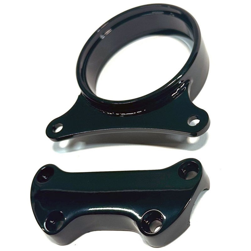 2022以降 ローライダーS メーターマウントブラケット/トップクランプセット (グロスブラック/グロスブラック)