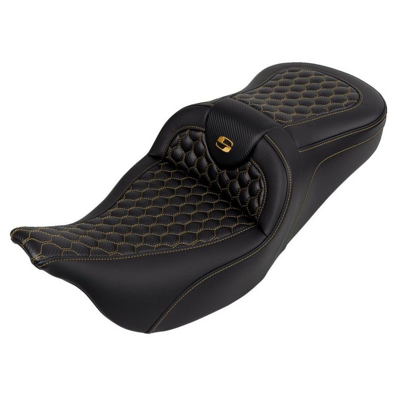 サドルマン ロードソファシート ハニカムステッチ/ゴールド