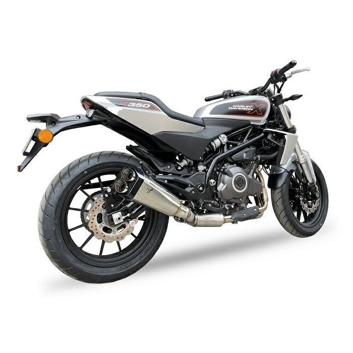 IXIL IXRACE X350 スリップオンマフラー M9 ヘキサゴン デュアルエンド シルバー