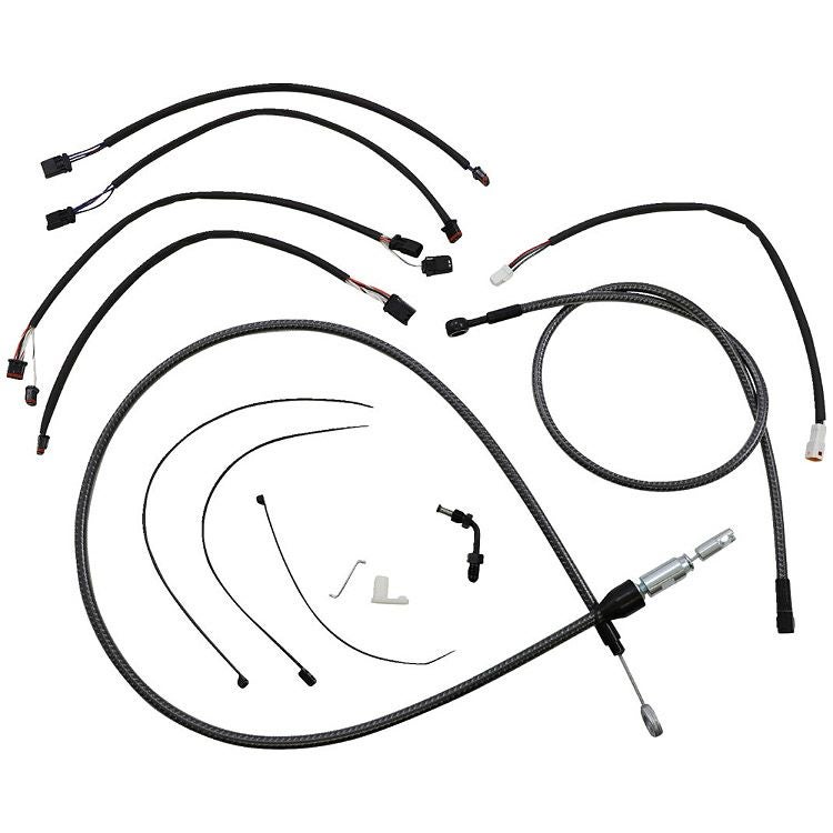 2018～2024 ソフテイル ストリートボブ、レイクアウト、ファットボーイ ハンドルバークイックインストールキット 15～17インチ用 (カーボンファイバー)