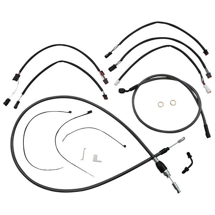 2018～2024 ソフテイル ローライダーS、ファットボブ ハンドルバークイックインストールキット 15～17インチ用 (カーボンファイバー)