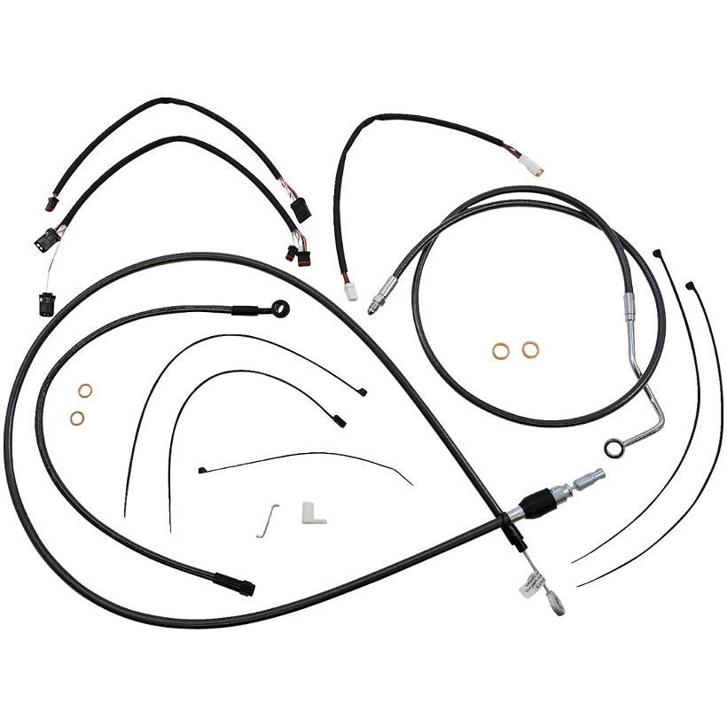  2021～2023 ロードグライド、ロードグライドリミテッド ハンドルバークイックインストールキット 12～14インチ用 (ブラックパール)