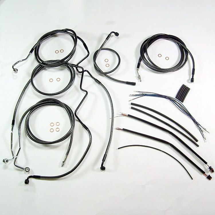 2016 ストリートグライド、エレクトラグライド ハンドルバーインストールキット 12～14インチ用 (ブラックパール)