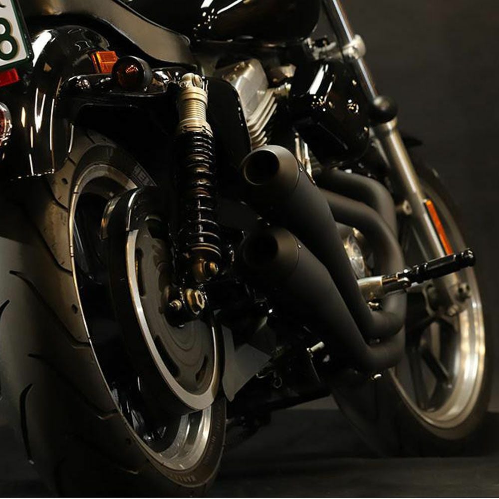  2007～2013 スポーツスター FTツインハンマー エキゾーストマフラー ブラック GLEAMING WORKS 