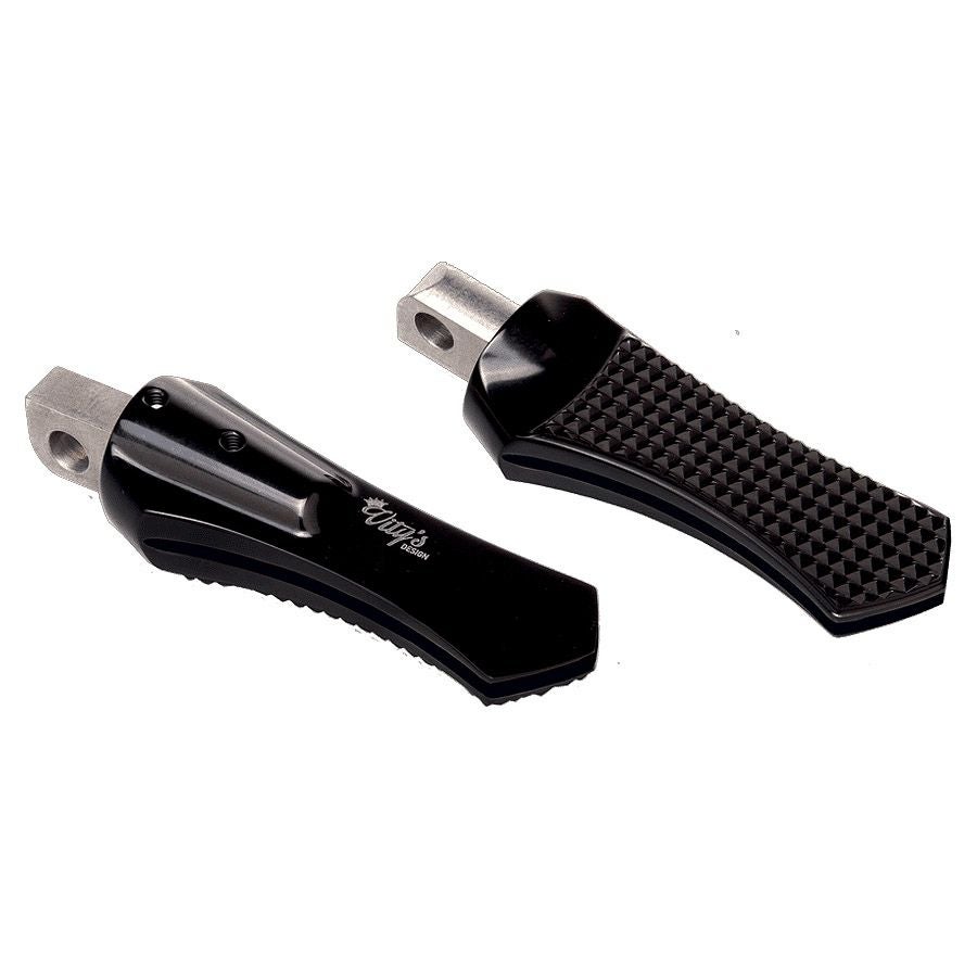  M8ソフテイル ダイアモンド パッセンジャーフットペグ (ブラック)