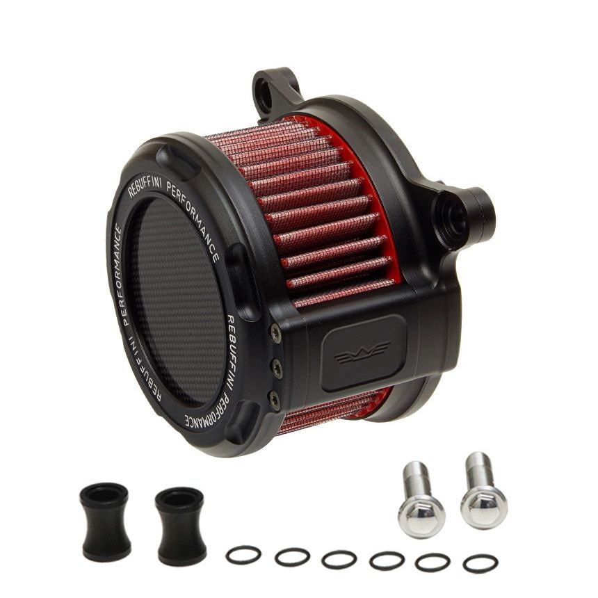 ハーレー ツインカム ケーブルスロットル車用 トゥオーノ・ハイフローエアクリーナー (マットブラック)1