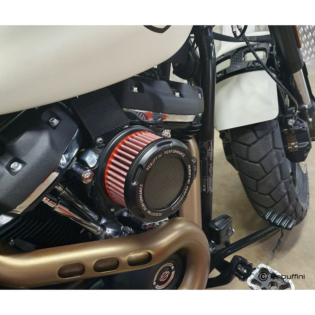 2018～2024 ソフテイル用 トゥオーノ・ハイフローエアクリーナー (マットブラック)1