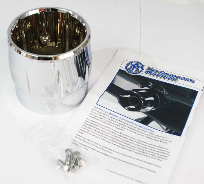 パフォーマンスマシーン　テック10・エンドキャップ　クローム　(スクリーミンイーグル用)-02