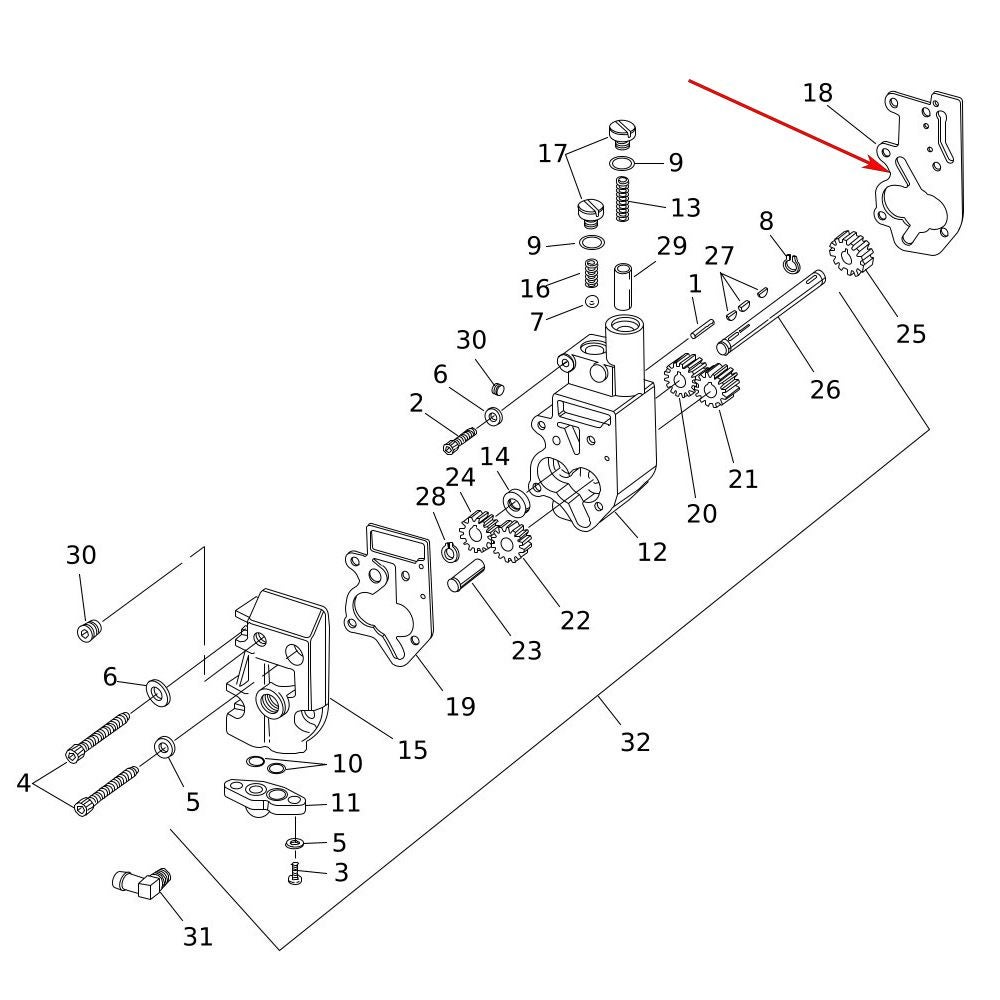 1992～1999 エボリューション1340 オイルポンプボディ ガスケット1