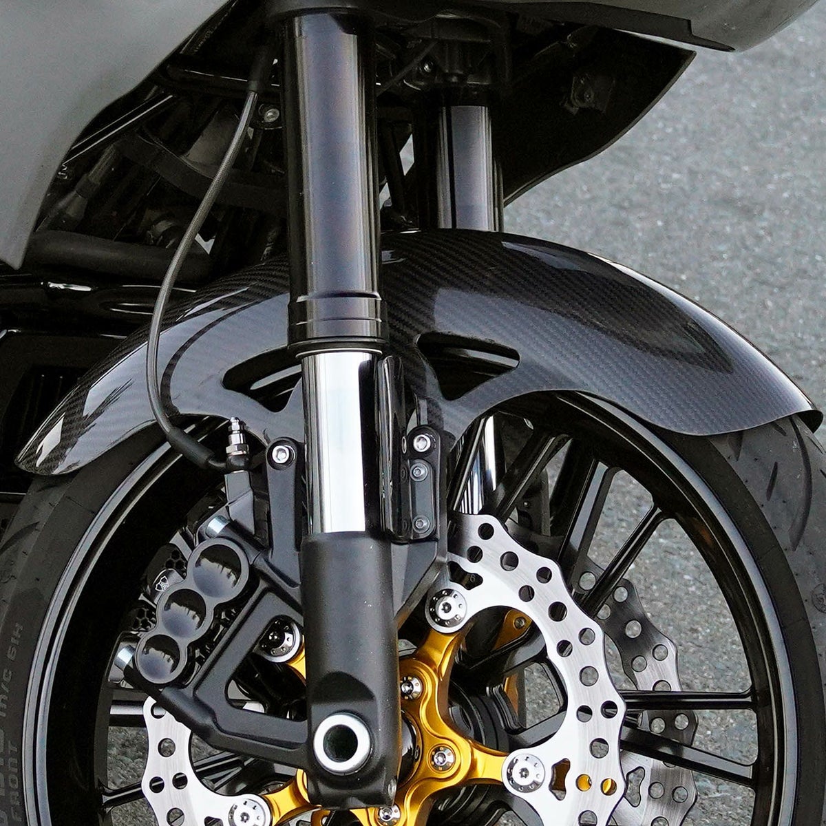 1999～2013 ツーリング プロスポーツ 21インチ用 カーボンフロントフェンダー4