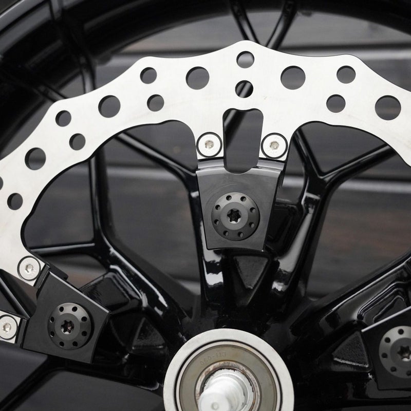 2024以降 ツーリング、スポーツスターS、パンアメリカ チタニウム フローティングローターボルト (ブラック)