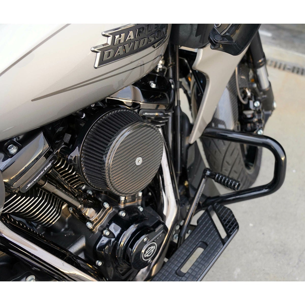 2024以降 ツーリング、2025以降 ソフテイル アレンネス ビッグサッカー ステージ1・エアクリーナー カーボンカバー3