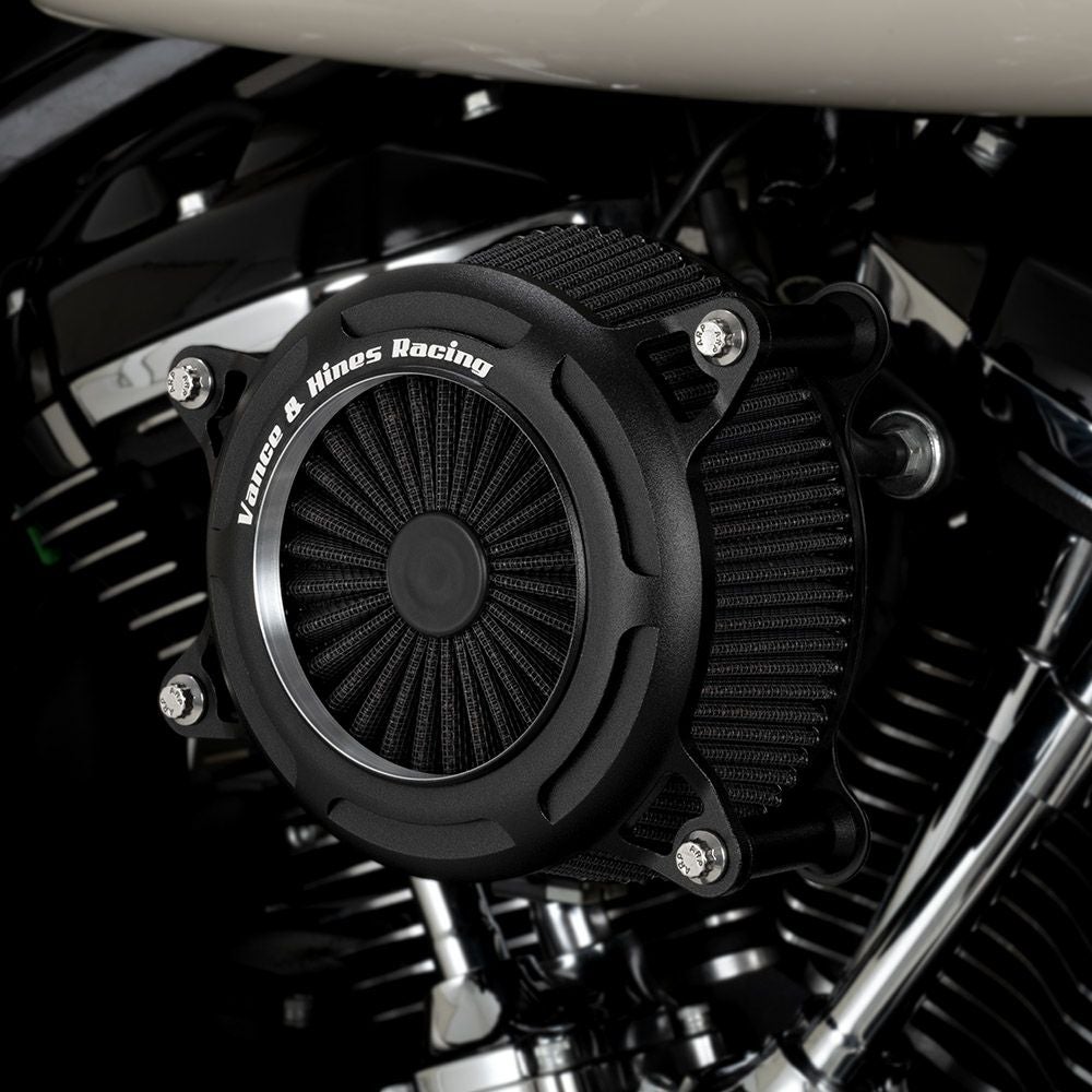 2017～2023 ツーリング、2018～2024 ソフテイル バンスアンドハインズ VO2 オニキス ハイフローエアクリーナー (ブラック)