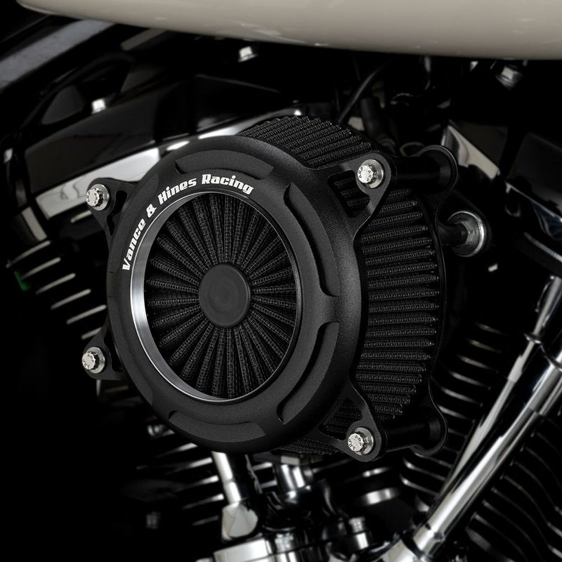 2017～2023 ツーリング、2018～2024 ソフテイル バンスアンドハインズ VO2 オニキス ハイフローエアクリーナー (ブラック)