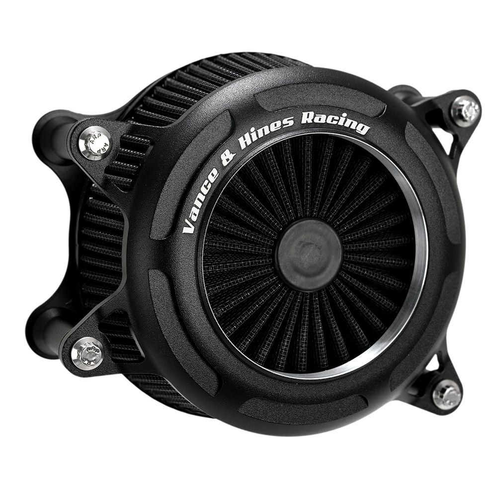 2017～2023 ツーリング、2018～2024 ソフテイル バンスアンドハインズ VO2 オニキス ハイフローエアクリーナー (ブラック)1