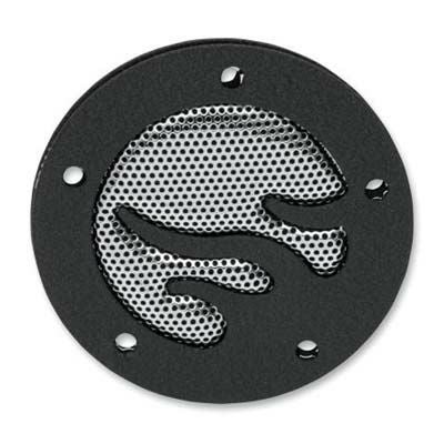 Drag Specialties フレイム・タイマーカバー　リンクルブラック-01