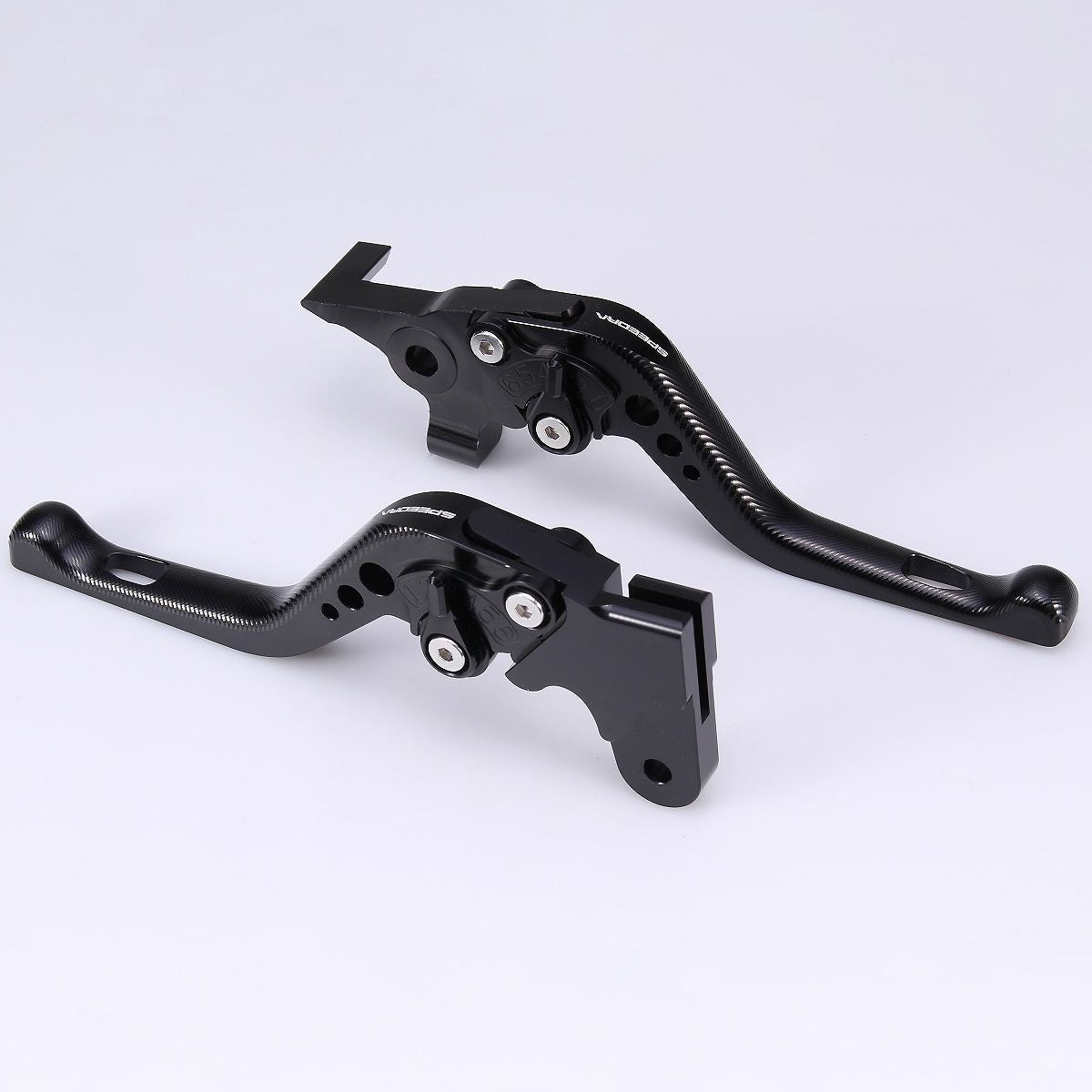 ハーレー X350、X500 ショート・アジャスタブルレバーセット (ブラック/ブラック)