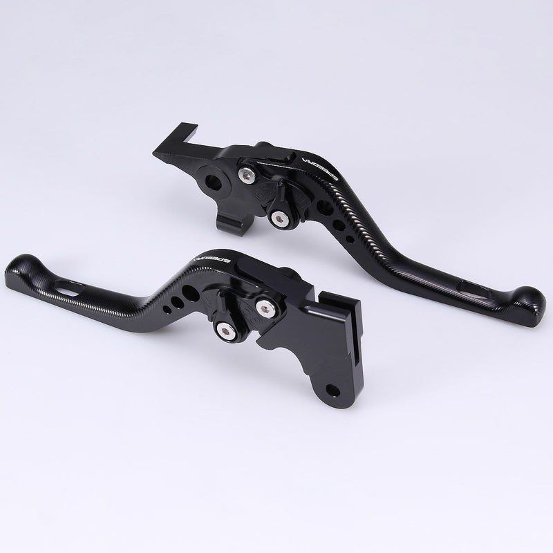 ハーレー X350、X500 ショート・アジャスタブルレバーセット (ブラック/ブラック)