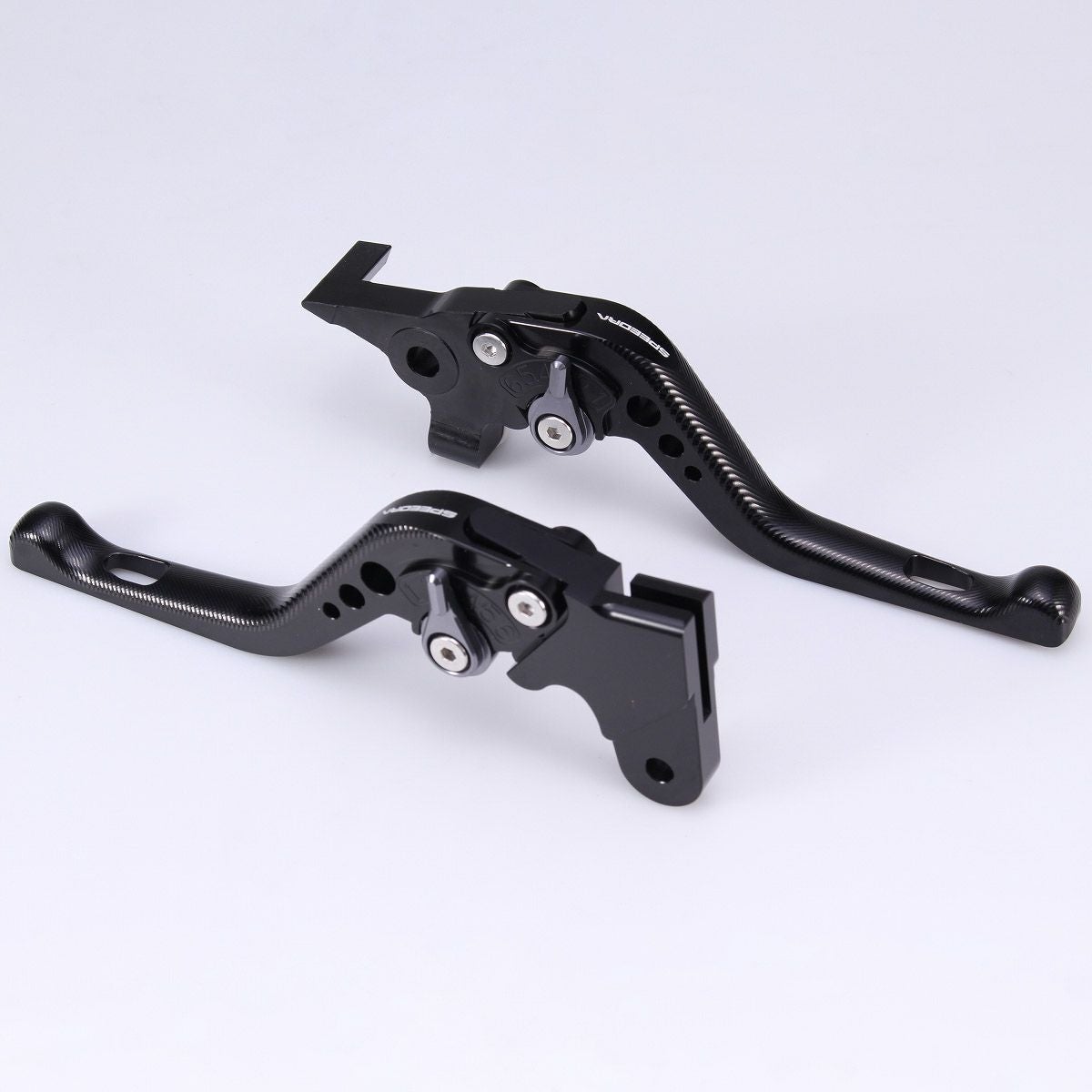 ハーレー X350、X500 ショート・アジャスタブルレバーセット (ブラック/チタン)