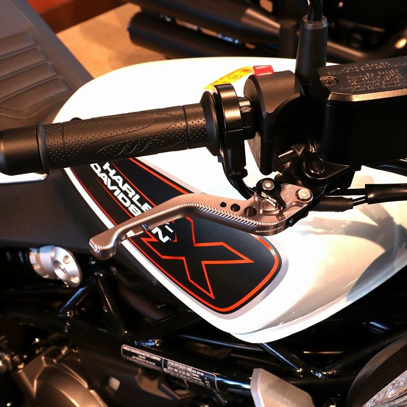 ハーレー X350、X500 ショート・アジャスタブルレバーセット (チタン/ブラック)