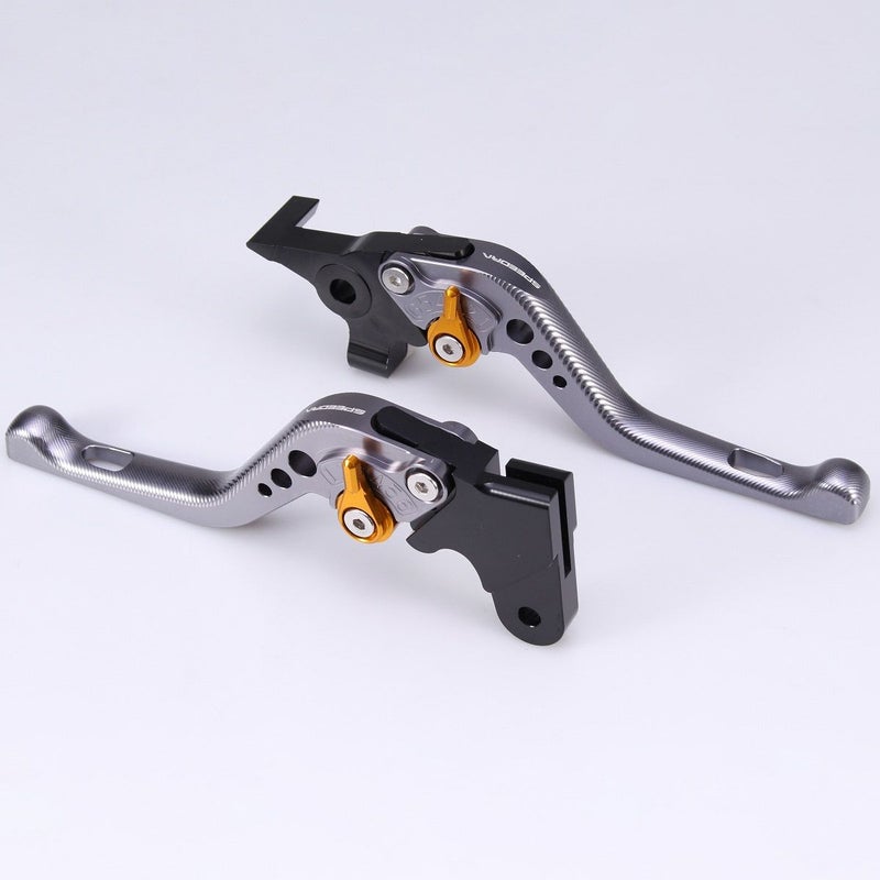 ハーレー X350、X500 ショート・アジャスタブルレバーセット (チタン/ゴールド)
