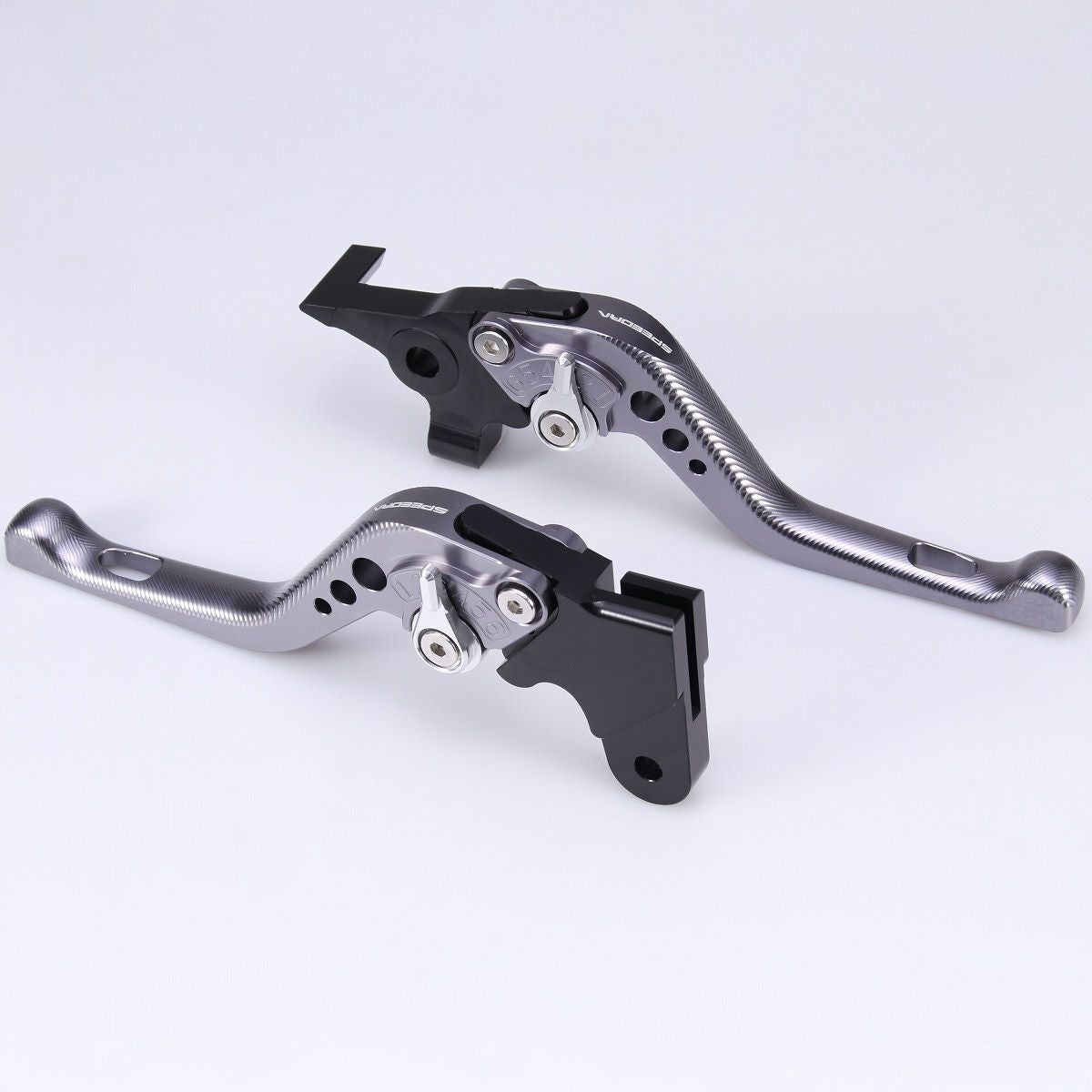 ハーレー X350、X500 ショート・アジャスタブルレバーセット (チタン/シルバー) スピードラ