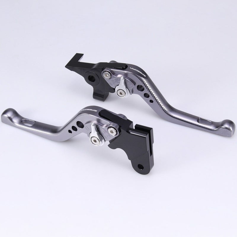 ハーレー X350、X500 ショート・アジャスタブルレバーセット (チタン/シルバー) スピードラ
