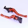 ハーレー X350、X500 ショート・アジャスタブルレバーセット (オレンジ/ブラック)