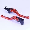ハーレー X350、X500 ショート・アジャスタブルレバーセット (オレンジ/シルバー)